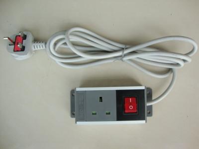 China Portable UK 1 Way Universal Power Strip With Surge Protector / Long Cord for sale