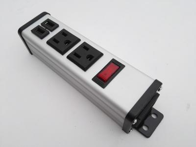 China Universal 2 Outlet Travel Power Bar With Usb Ports Surge Protention / Overload Protection for sale