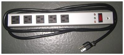 China Horizontal Surge Protector Power Strip 5 Outlet , Universal Electrical Power Bar for sale