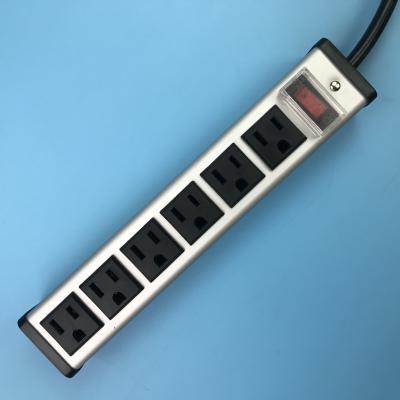 China Metal Multi Outlet Power Strip With Waterproof Switch For Workshop / Office for sale