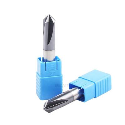 China Cnc Chamfer End Mill Tungsten AlTiN Coating 55HRC 45HRC Endmill for sale