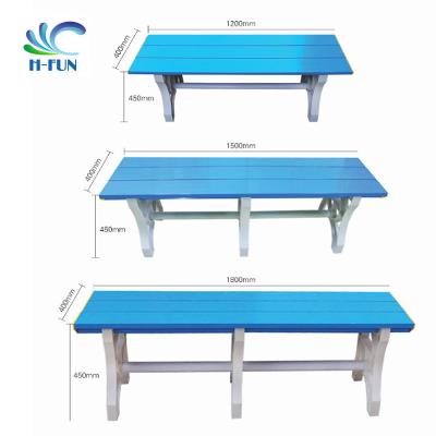 China Swimming pool accessories changing room plastic blue bench en venta