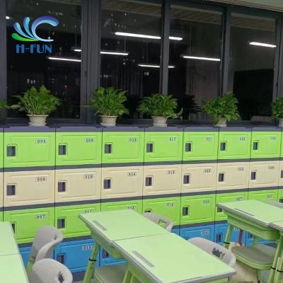 China Primary School 5 Tier Lockers , Green Heavy Duty Plastic Lockers for sale