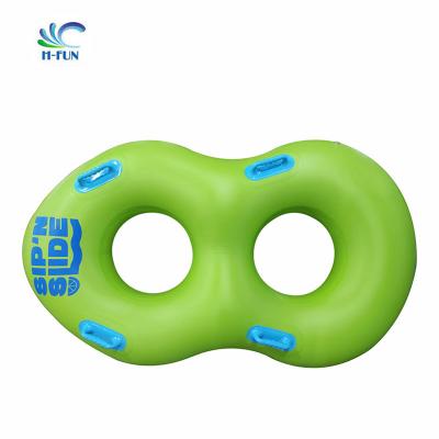 China Heavy duty 2 person inflatable tube buoy inflatable double tube 42 inch for sale