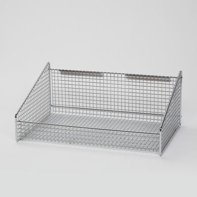 China Stainless Steel Chrome Plate Stackable Wall Wire Baskets Storage , Small Wire Containers for sale