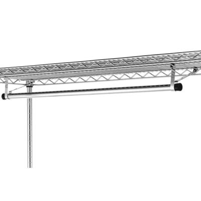 China Garment Hanger Tube With Brackets For Hanging Clothing , Metal Storage Rack Parts for sale