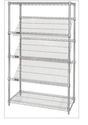 China Slanted Display Angled Metal Shelf Easier For Customer to See & Access Items for sale