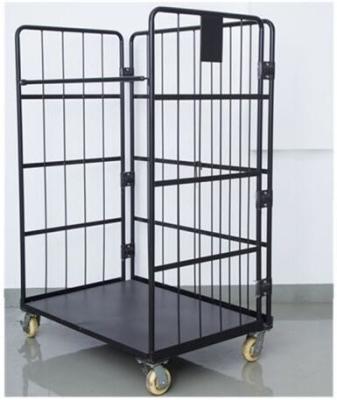 China Black Electro Galvanized Wire Utility Cart For Factory Auto Parts for sale