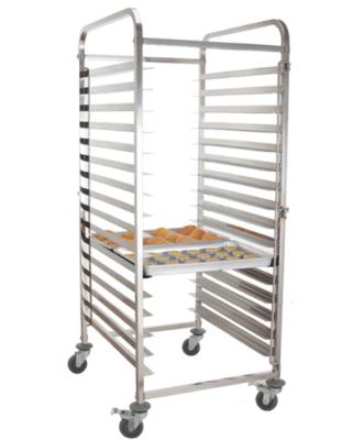 China Durable Stainless Steel Baking Tray Trolley With 4 Casters And 2 Brakes for sale