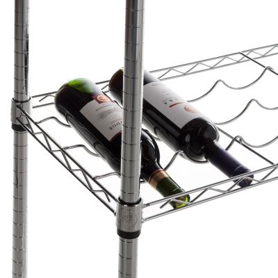 China Carton Steel 5 Shelf Wire Wine Rack With 34”Posts Adjustable  ODM for sale