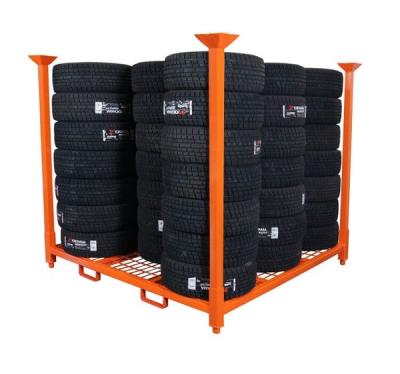 China Logistic Central Bulk Stackable Racks Storage With Wire Mesh Decking for sale