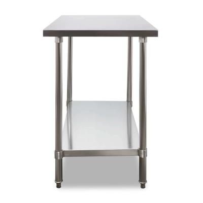 China Dry Store Stainless Steel Workbench With Shelves / Undershe Commercial Work Table for sale
