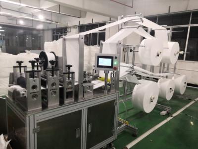 China Semi Automatic Face Mask Production Line , Nonwoven Disposable Face Making Machine for sale