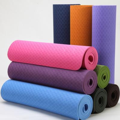 China Custom Printed Eco Friendly Yoga Matt Fitness TPE Pilates Yoga Mat 1830*610*6MM for sale