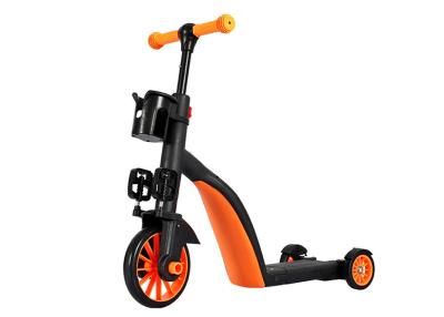 China Multi Function Kids Outdoor Entertainment PP Orange 3 Wheel Scooter for sale