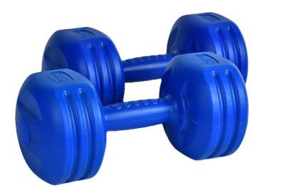China Plastic Free Weight OEM Cement Filled Dumbbells Home Gym Fitness Weight Lifting Equipment for sale