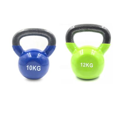 China Competition Vinyl Painted 12kg Cast Iron Kettlebell Workout Fitness Equipment for sale