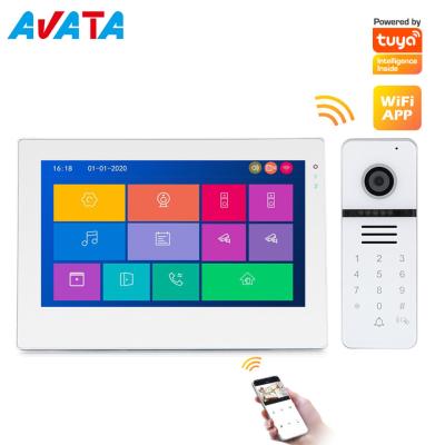 China Tuya APP IP/WiFi IPS HD Touch Screen Video Doorbell Video Door Phone Intercom System for sale