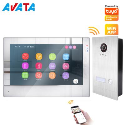 China Mobile Phone Tuya APP Remote Control System Apartment Video Intercom Video Doorbell two way intercom for sale