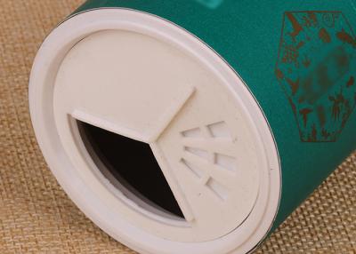 China Tapa plástica Eco - latas compuestas de papel amistosas de la coctelera para la especia/la sal/el polvo en venta