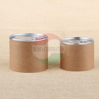 China Customised Size Aluminum Pull Tab Ring Kraft Paper Tube For Nuts Packaging for sale