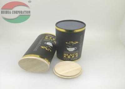 China Guarnición modificada para requisitos particulares de la hoja de la caja del tubo de cartulina del papel de embalaje del té con la tapa del corcho en venta