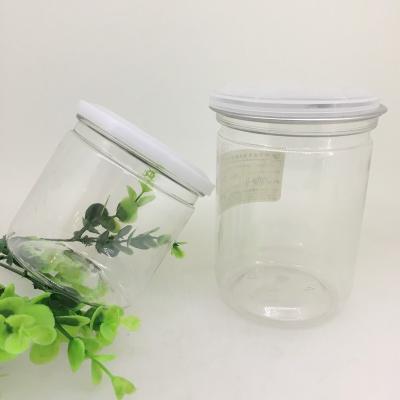 China Aluminum Pull Tab Lid Plastic Cylinder Containers /Food Packaging Canister for sale