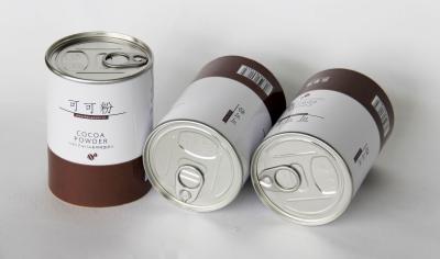 China Airtight Paper Cans Packaging with Easy Open Lid for Powder and Dried Food for sale
