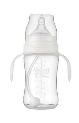 China Las botellas de alimentación infantil transparentes de los productos de los PP de la entrerrosca del silicón defienden la impresión en venta