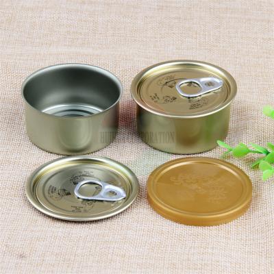 China Durable Black Cap Easy Open Tin Cans For Cali Hemp Packaging Tin Box for sale