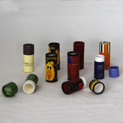 China CMYK Color Paper Tube Packaging Matt Lamination Paper Cosmetic Container for sale
