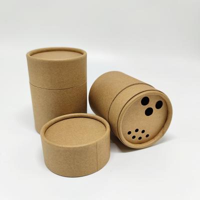 China Kraft Paper Sieve Hole Round Tube Packaging Salt Loose Powder for sale