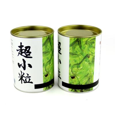 China Tea Packaging Paper Tube with Metal Lid Round Paper Tea Box Metal Cover for sale