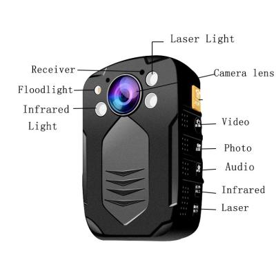 China Sensor inalámbrico de la P.M. Cmos de la cámara de vídeo 5,0 de la aplicación de ley de la mini cámara gastada de la policía 4K 1080P en venta