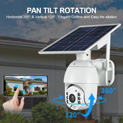 China Pro HD WiFi PTZ Surveillance Camera 355 Degree Rotating And Solar Powered for sale