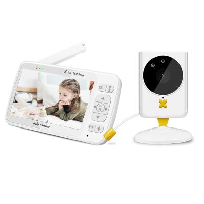China HD 5inch Display Wireless Digital Baby Monitor Voice Control Two Way Video Monitor for sale
