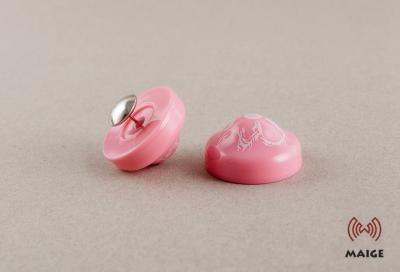 China Pink EAS RFID Hard Tag Flower Shape Compatible With Super Magnetic Detacher for sale