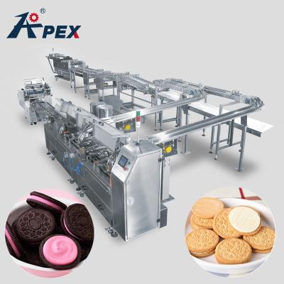 China Fully Automatic Oreo Biscuit Making Machine Single Lane Center Filled for sale