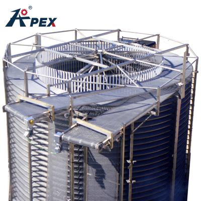 China Long Life Low Maintenance Spiral Belt Freezer , Ss304 Vertical Cooling Conveyor For Sale for sale