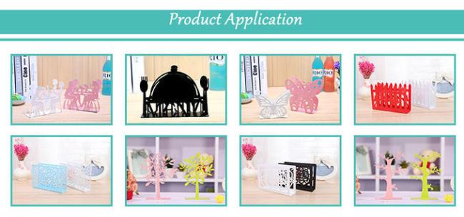 Custom Paper Metal Napkin Holder , Metal Tissue Holder For Home Decor 3