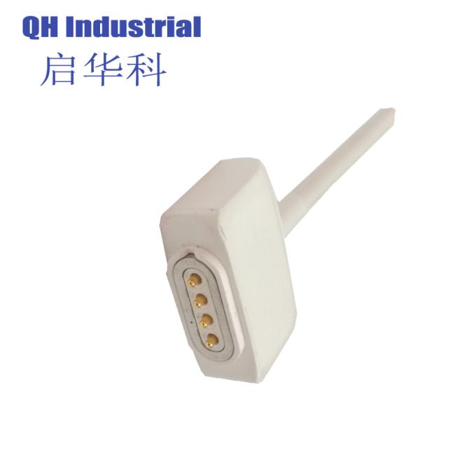 4Pin Czech Repubic Mobile Connector Magnetic Dc Power Charger Connector Spring Loaded Pogo Pin