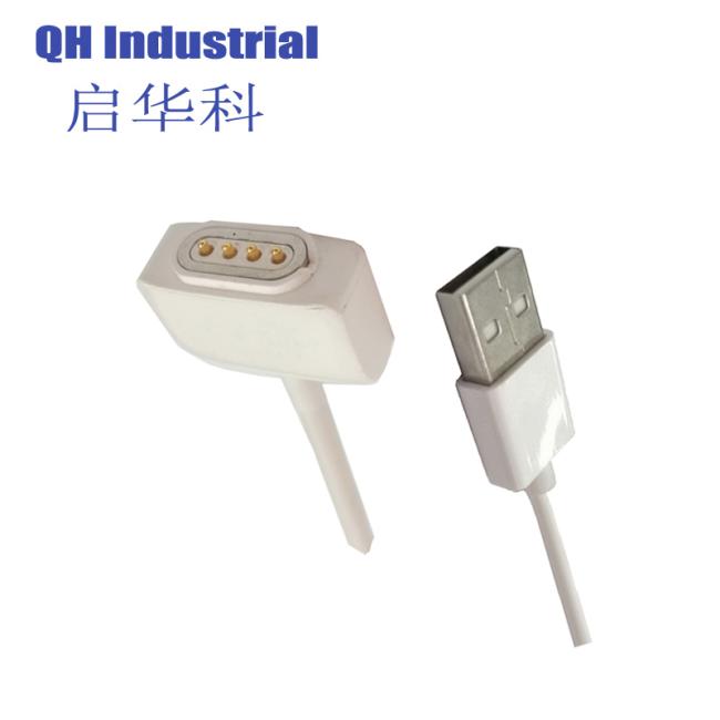 4Pin South Africa Outlet Connector Magnetic Pogo Pin Usb Connector Magnetic Spring Loaded Connector
