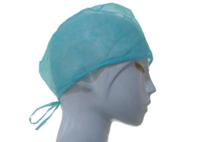 China Breathable Disposable Surgical Caps Polyproplene Non Absorbent With Ribbons Tie for sale