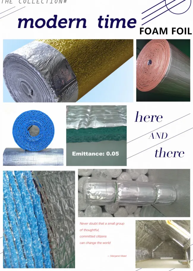 Anti-Glare Coating Foil Backed XPE Foam Heat Insulation Reinforced Weave Scrim Thermal Break Insulation Material
