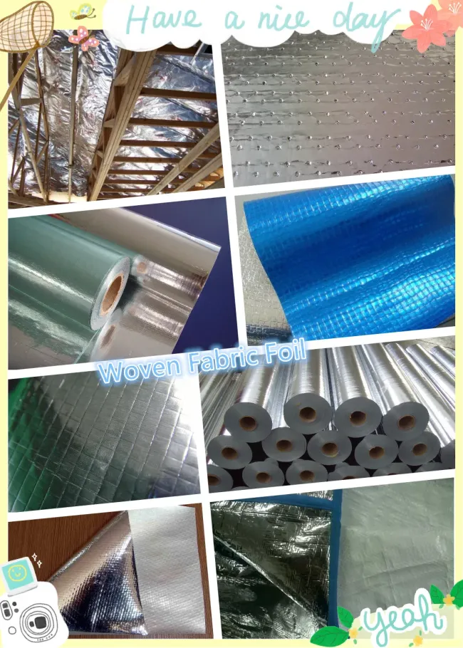 Metalized Pet Film Aluminum Foil Insulation of Woven Fabric Coating PE Film Roll Material