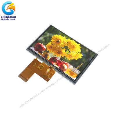 China 40 Pin Lcd Screen 5 Inch 800*480 Resolution Small LCD Touch Screen à venda