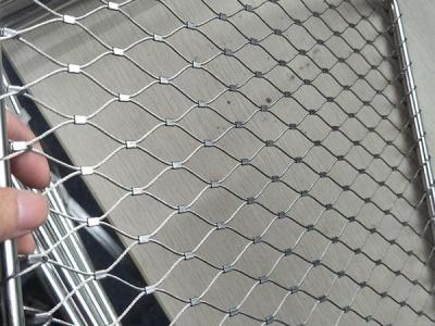 China Transparent SS Rope Mesh 304 304L 316 316L Steel Cable Mesh For Balustrades for sale