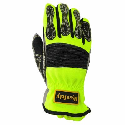 China High Visible Rescue Extrication Gloves Abrasion Resistant Size 9 for sale