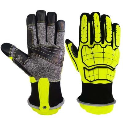 China 3X44EP  EN388 2016 Standard Rescue Extrication Gloves Puncture Resistance for sale