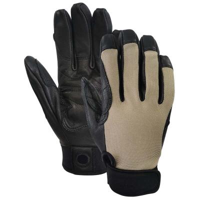 China Goatskin Leather Rappelling Gloves , S-XL Outdoor Research Belay Gloves for sale